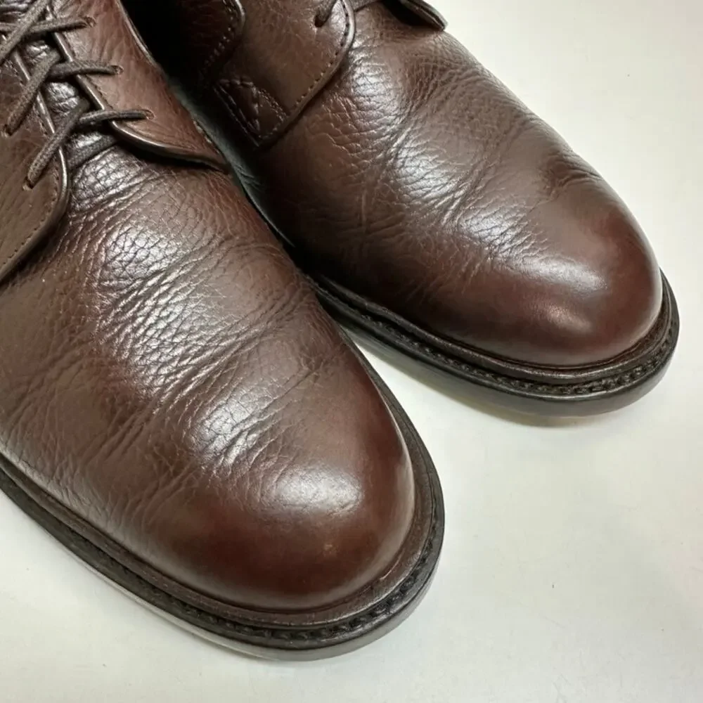 FULLY RESOLED Grenson Brown Scotch Grain Blucher Made in England 8.5 UK / 9.5 US